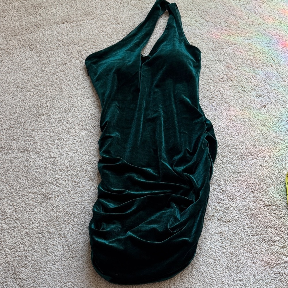 Klassy Network Green Velvet Brami Dress